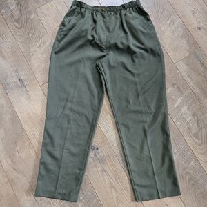 Alia Womens Size 12p Polyester Olive Green Pants